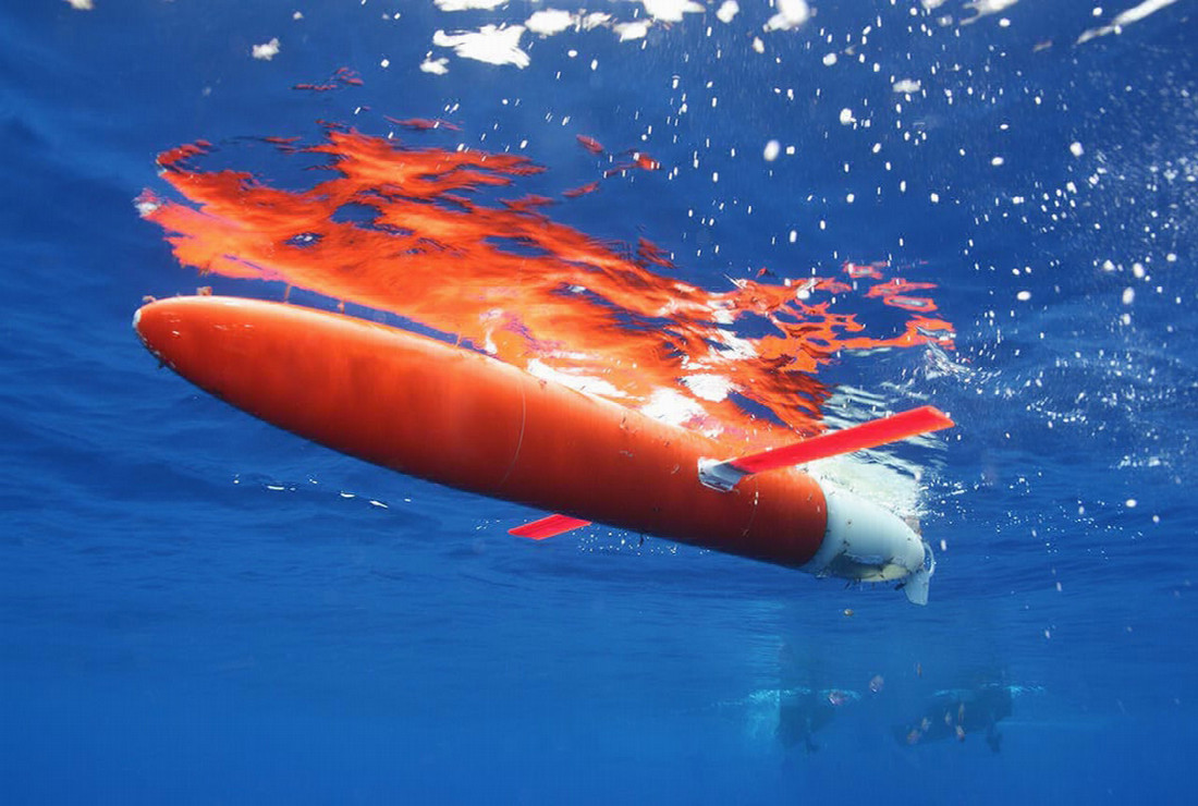 Spray Glider near the surface